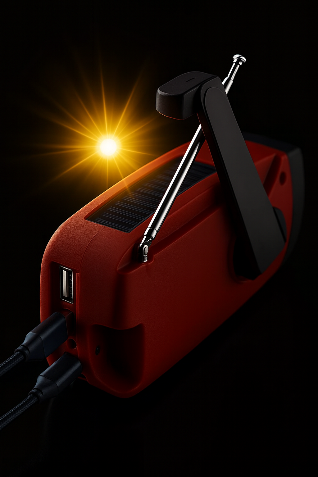 Noodpakket Radio Powerbank - Solar + Dynamo ACTIE