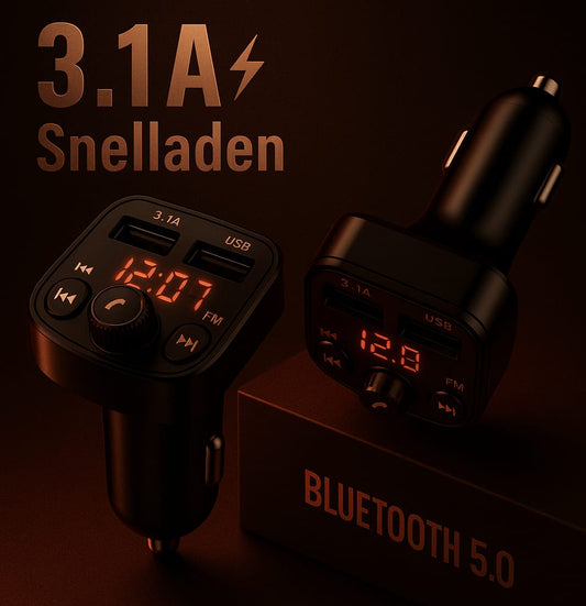 Bluetooth FM-zender + dubbele USB-poort